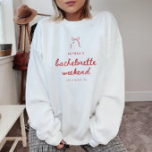 Coquette Bow Script Custom Bachelorette Weekend Sweatshirt