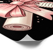 Coquette Bow Senior 2025 Abschluss Long Sleeve Poster (Ecke)