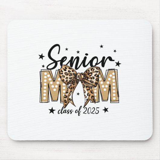 Coquette Bow Senior Mama Cl von 2025 Abschluss Gra Mousepad (Vorne)