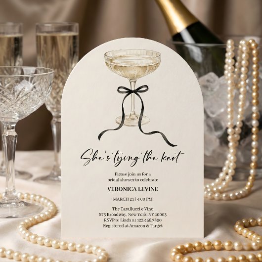 Coquette Bow She’s Tying the Knot Bridal Shower  Einladung
