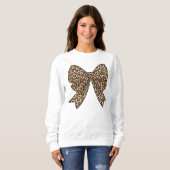 Coquette Bow Shirt Leopard Print Bow Sweatshirt (Vorne ganz)