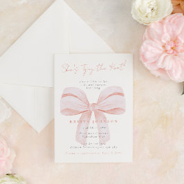 Coquette Bow Sie bindet das Brautparty des Knotens Einladung