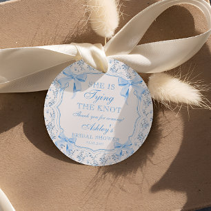 Coquette Bow Sie bindet das Brautparty des Knotens Geschenkanhänger