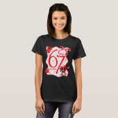 Coquette Bow Six Seven 67 Meme Dabbing Heart Valen T-Shirt (Vorne ganz)
