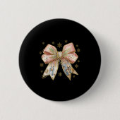 Coquette Bow Snowflake Jesus Weihnachten Weihnacht Button (Vorderseite)