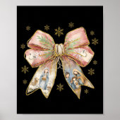 Coquette Bow Snowflake Jesus Weihnachten Weihnacht Poster (Vorne)
