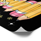 Coquette Bow Snowflake Weihnachten Weihnachten Wei Poster (Ecke)