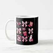 Coquette Bow Sonographer Valentine Ultrasound Tech Kaffeetasse (Links)