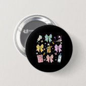 Coquette Bow Sonographin Osterfeier Ultrasound Tec Button (Vorne & Hinten)