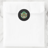 Coquette Bow St Patrick's Day Runder Aufkleber (Tasche)