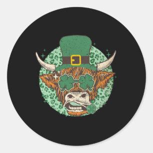 Coquette Bow St Patrick's Day Runder Aufkleber
