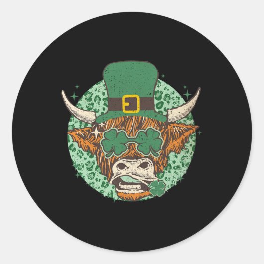 Coquette Bow St Patrick's Day Runder Aufkleber (Vorderseite)