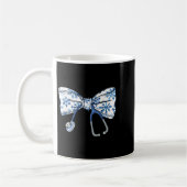 Coquette Bow Stethoscope Nurse Weihnachten Weihnac Kaffeetasse (Links)