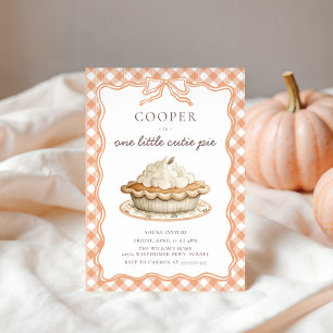 Coquette Bow Süsse Pie 1. Geburtstag Einladung