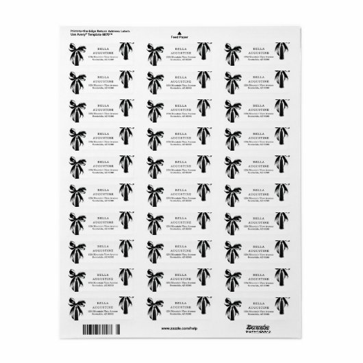 Coquette Bow & Tassel Graduation Return Address (Vorne)