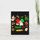 Coquette Bow Team Tk Christmas Transitional Kinder Karte (Vorderseite)