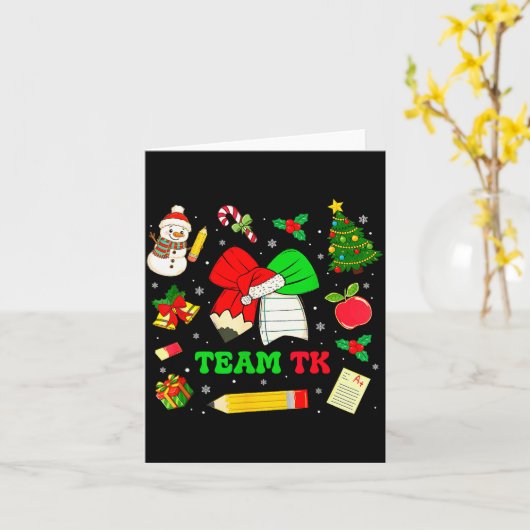 Coquette Bow Team Tk Christmas Transitional Kinder Karte (Gelbe Blume)