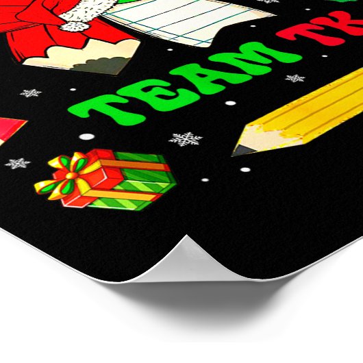 Coquette Bow Team Tk Christmas Transitional Kinder Poster (Ecke)