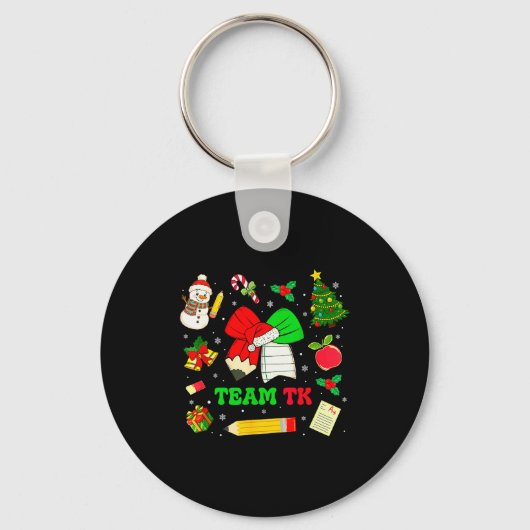 Coquette Bow Team Tk Christmas Transitional Kinder Schlüsselanhänger (Vorderseite)