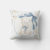 Coquette Bow Teddy Bear Baby Boy Nursery Kissen (Vorderseite)
