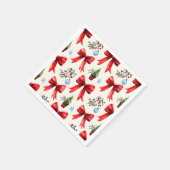 Coquette Bow und Christmas Tree Napkins Serviette (Ecke)