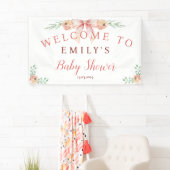 Coquette Bow und Florals Baby Dusche Banner (Insitu)