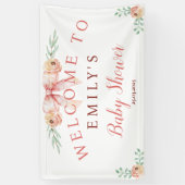 Coquette Bow und Florals Baby Dusche Banner (Vertikal)