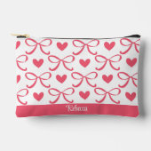 Coquette Bow und Heart Accessory Bag Zubehörtasche (Vorderseite)