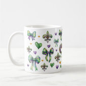 Coquette Bow und Mardi Gras Vibes Kaffeetasse (Links)