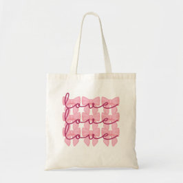 Coquette Bow Valentine's Day Tote Bag, Niedliches Tragetasche