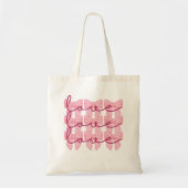 Coquette Bow Valentine's Day Tote Bag, Niedliches  Tragetasche (Vorne)