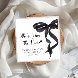 Coquette Bow verbindet das Brautparty des Knotens Serviette