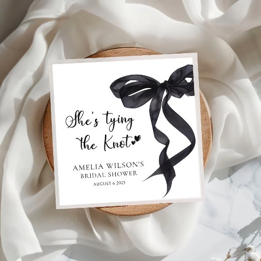 Coquette Bow verbindet das Brautparty des Knotens Serviette