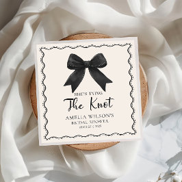 Coquette Bow verbindet das Brautparty des Knotens Serviette