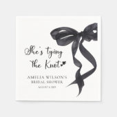 Coquette Bow verbindet das Brautparty des Knotens Serviette (Vorderseite)