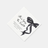 Coquette Bow verbindet das Brautparty des Knotens Serviette (Ecke)