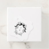 Coquette Bow Wappen Monogram French Wedding Geschenkanhänger (Beispiel)