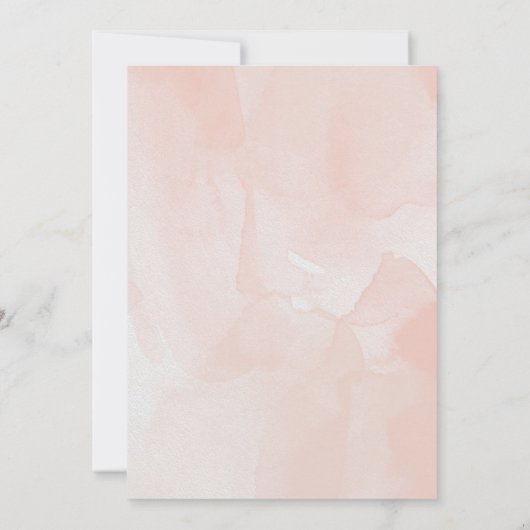 Coquette Bow Watercolor Einladung (Rückseite)