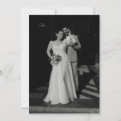 Coquette Bow Wedding Photo Dankeskarte (Rückseite)