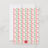 Coquette Bow Weihnachtsbaum personalisieren Dankeskarte (Rückseite)