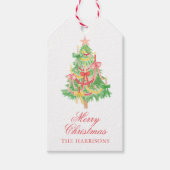 Coquette Bow Weihnachtsbaum Umschließung Geschenkanhänger (Vorderseite)