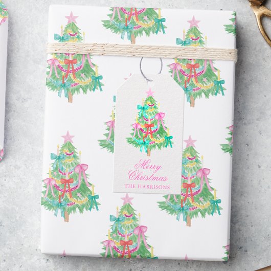 Coquette Bow Weihnachtsbaum Umschließung Geschenkanhänger