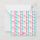 Coquette Bow Weihnachtsbaum Umschließung Mitteilungskarte (Rückseite)