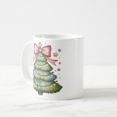 Coquette Bow Weihnachtsbaum Xmas Holiday Girl Kaffeetasse (Vorderseite Links)