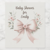 Coquette Bow Weinetikett (Einzelnes Label)