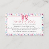 Coquette Bow Wildblumen Florale Buchanfrage-Karte Begleitkarte (Vorderseite)