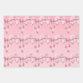 Coquette Bow Wrapping Paper Geschenkpapier Set (Vorderseite 2)