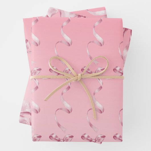Coquette Bow Wrapping Paper Geschenkpapier Set (Beispiel)