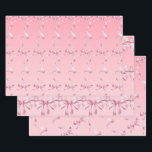 Coquette Bow Wrapping Paper Geschenkpapier Set<br><div class="desc">Stellen Sie sich Ihr Geschenk in den Charme unseres Pink Bow Wrapping Paper,  eine wunderbare Präsentation,  die Eleganz und Freude für jeden besondere Anlass verspricht.</div>