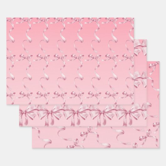 Coquette Bow Wrapping Paper Geschenkpapier Set (Set)